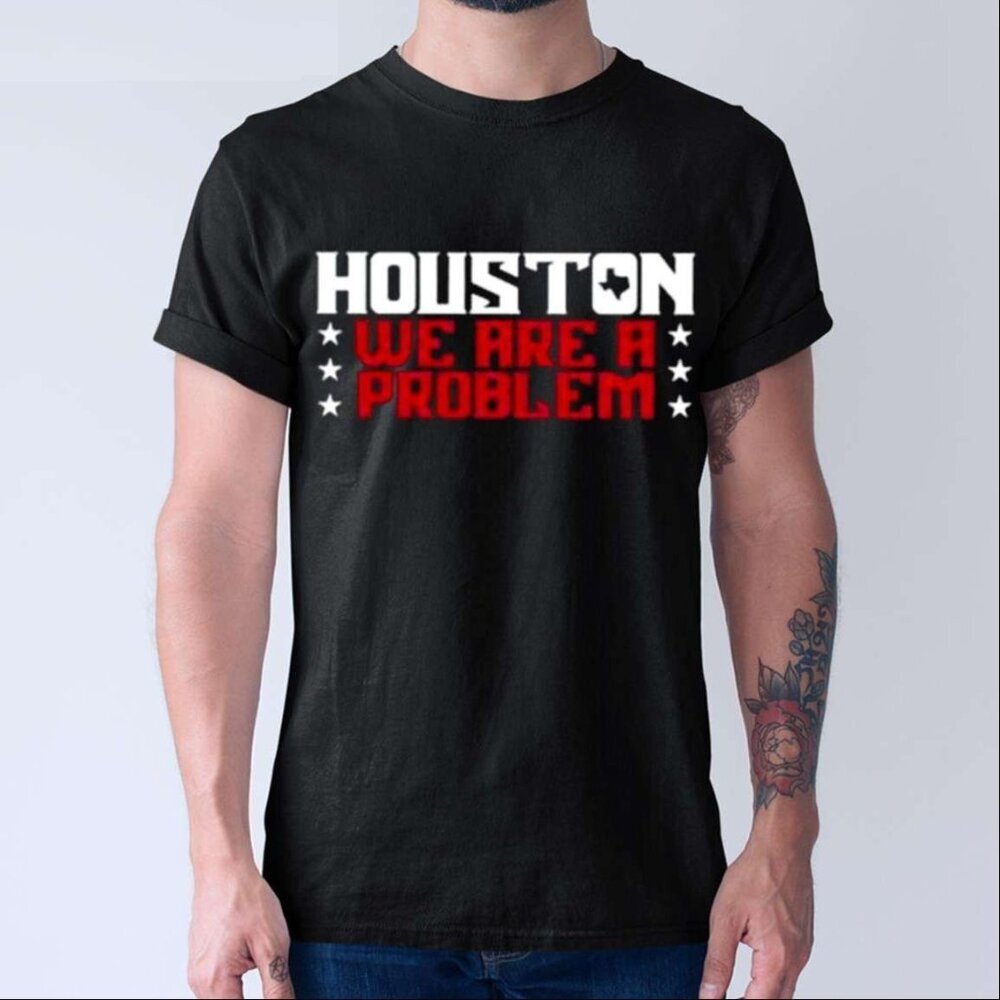 Houston We Are A Problem Retro Statement Sports Fan Collector Classic Graphic 05